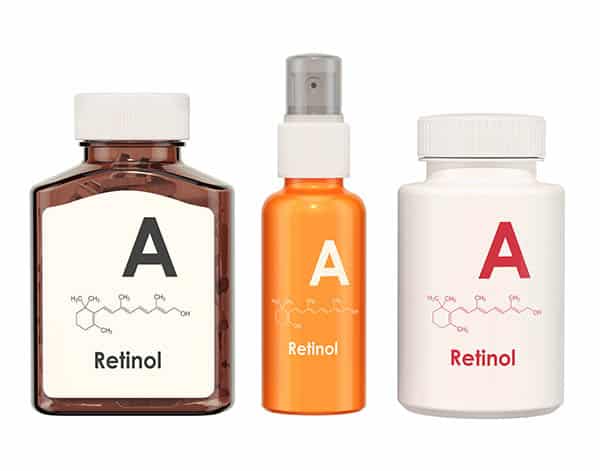 three different packs of Retinol