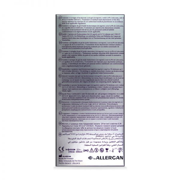 Juvederm Ultra 2 Back