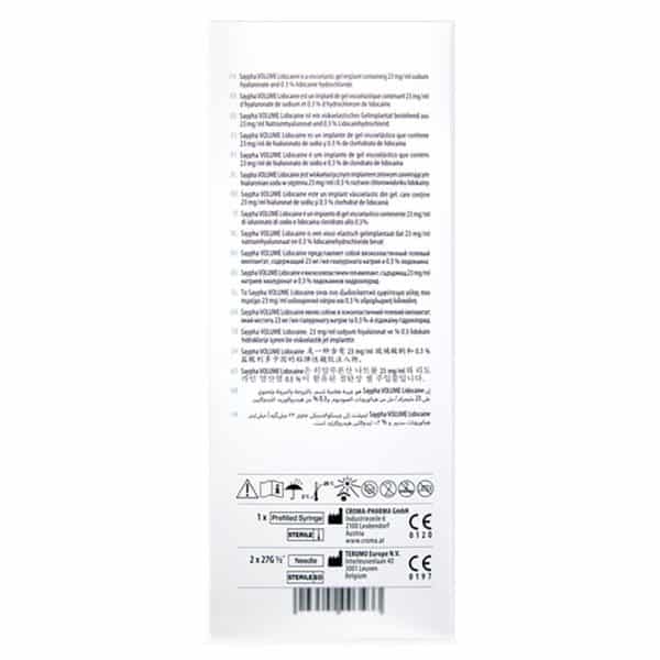 Saypha Volume Lidocaine Back
