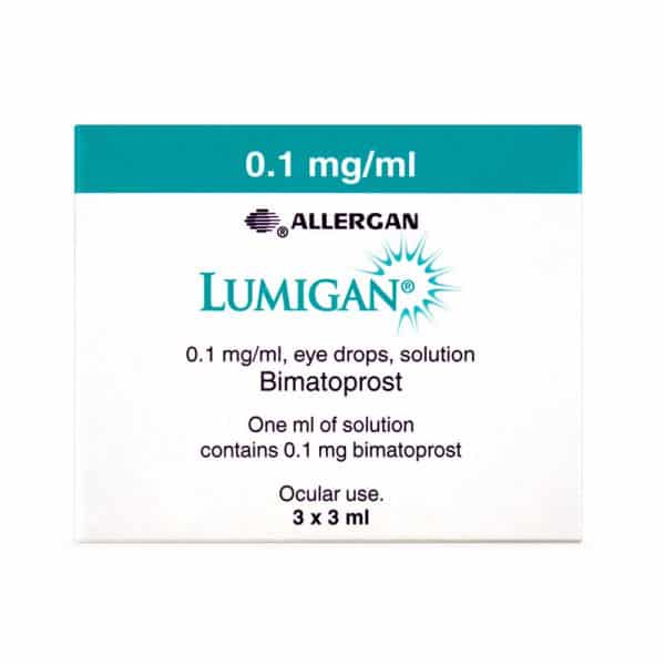 Lumigan 0.1mg 3x3ml Front