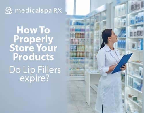 a woman in a medical gown inspects a medical warehouse and question Do Lip Fillers Expire