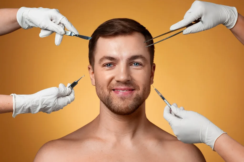 man is choosing a cosmetic procedure