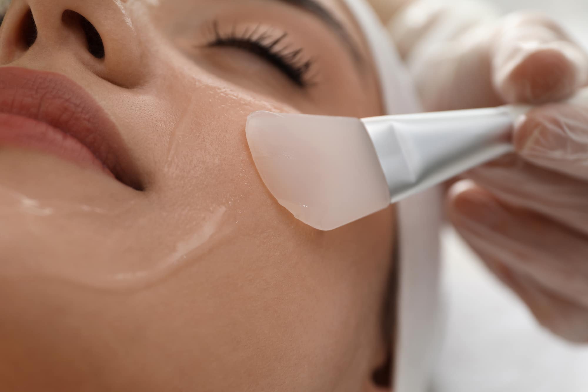 closeup of skincare treatment