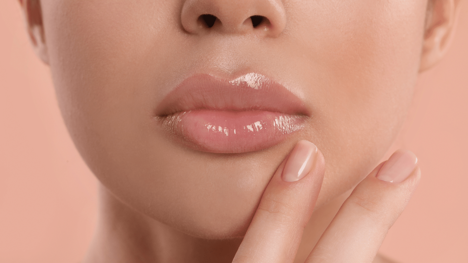 Photo of individual with healthy lips.