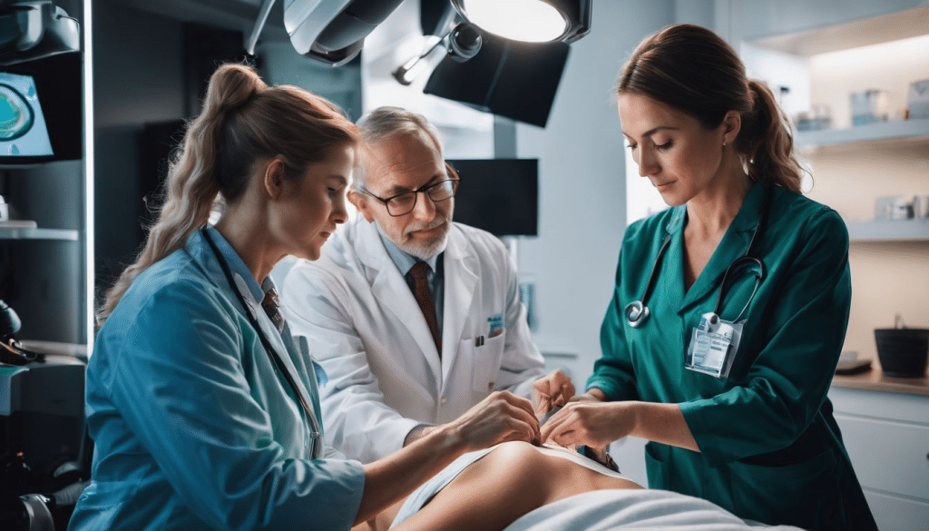 Patient at a clinic getting Aliaxian treatment