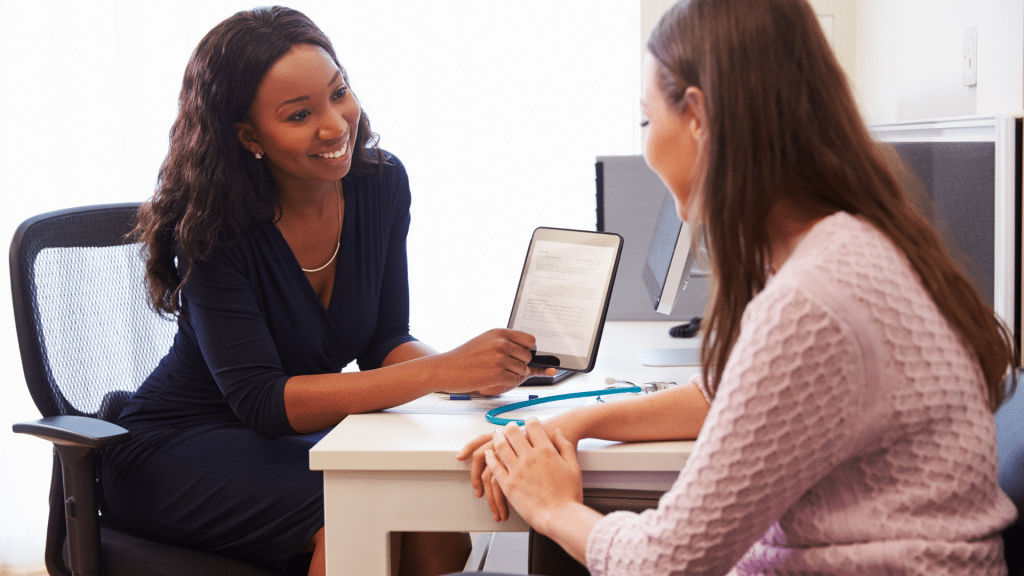 Doctor ang patient consultation.