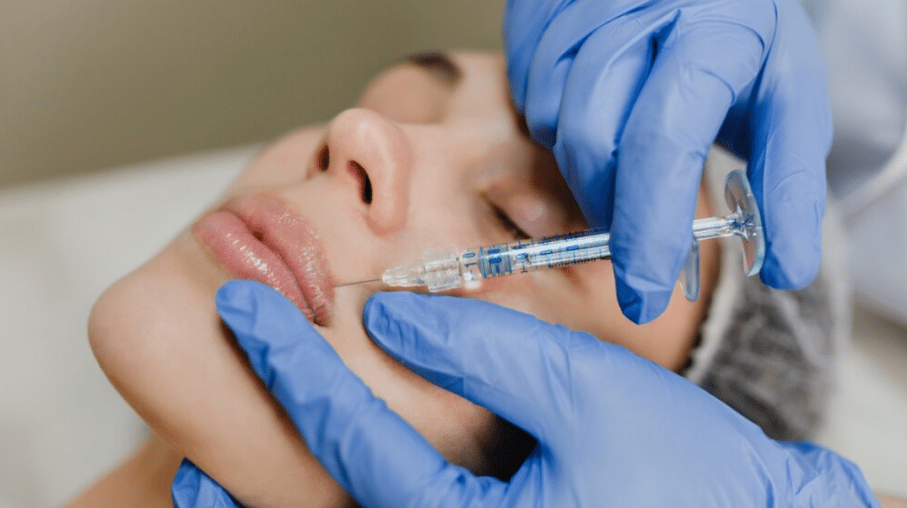 Cosmetic botox lip treatment