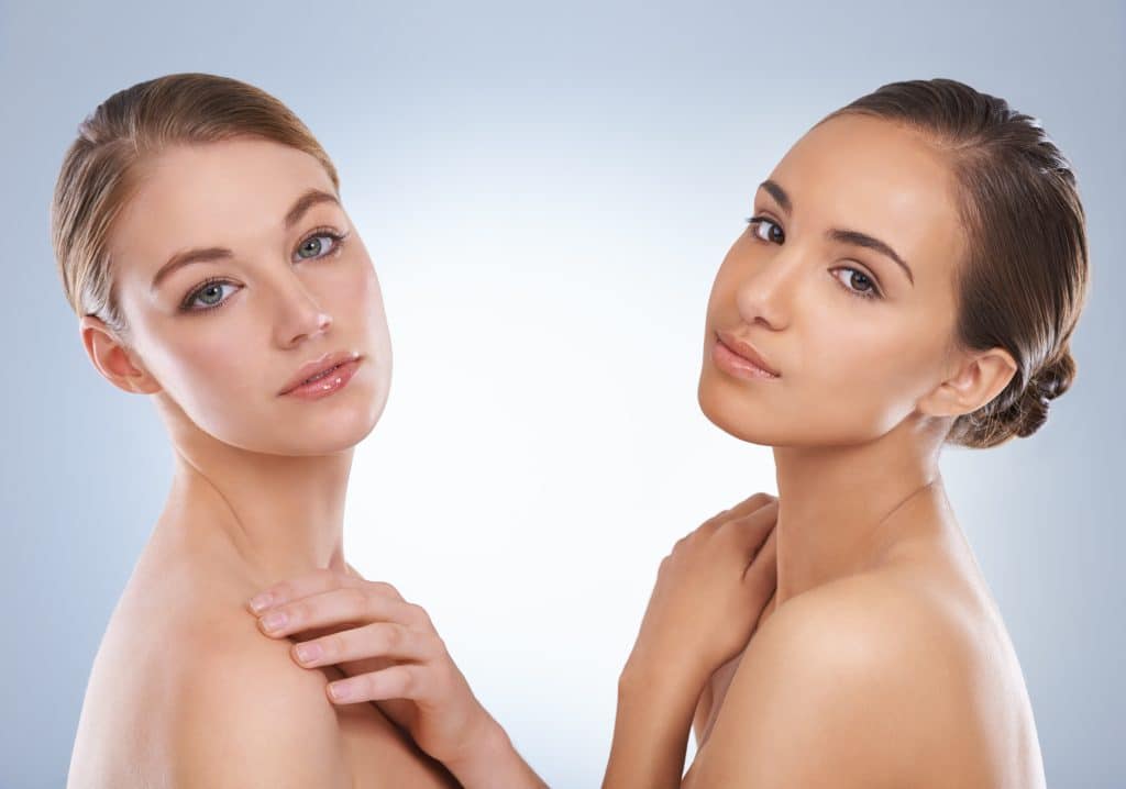 Comparative image of skin transformation using Filorga
