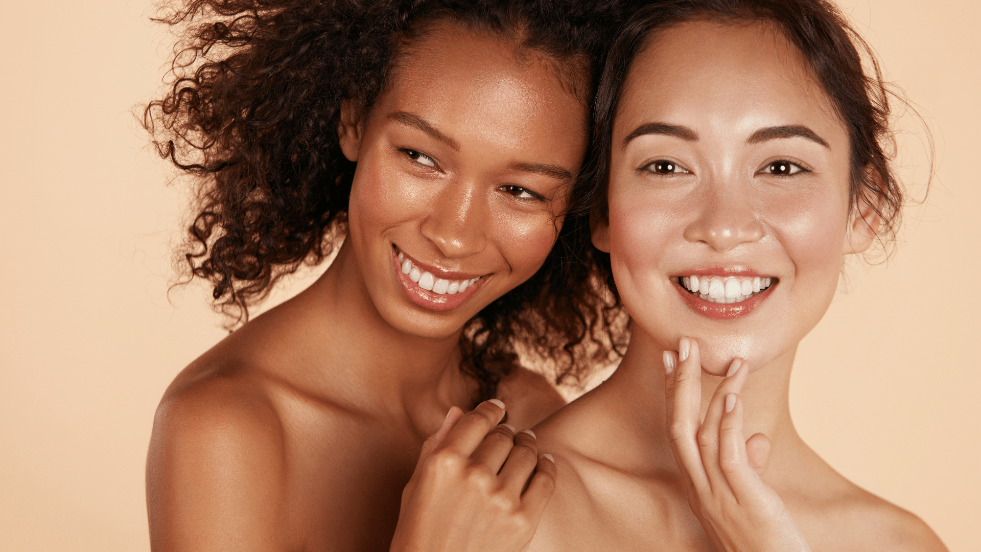 Women with glowing skin.