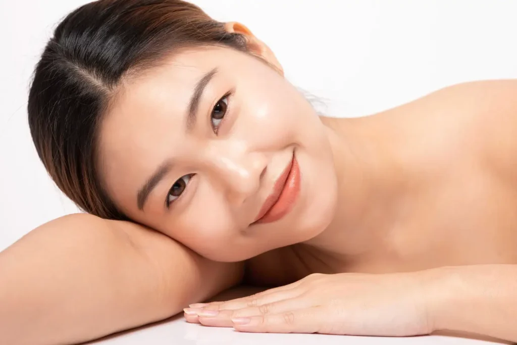 woman with lovely and smooth face