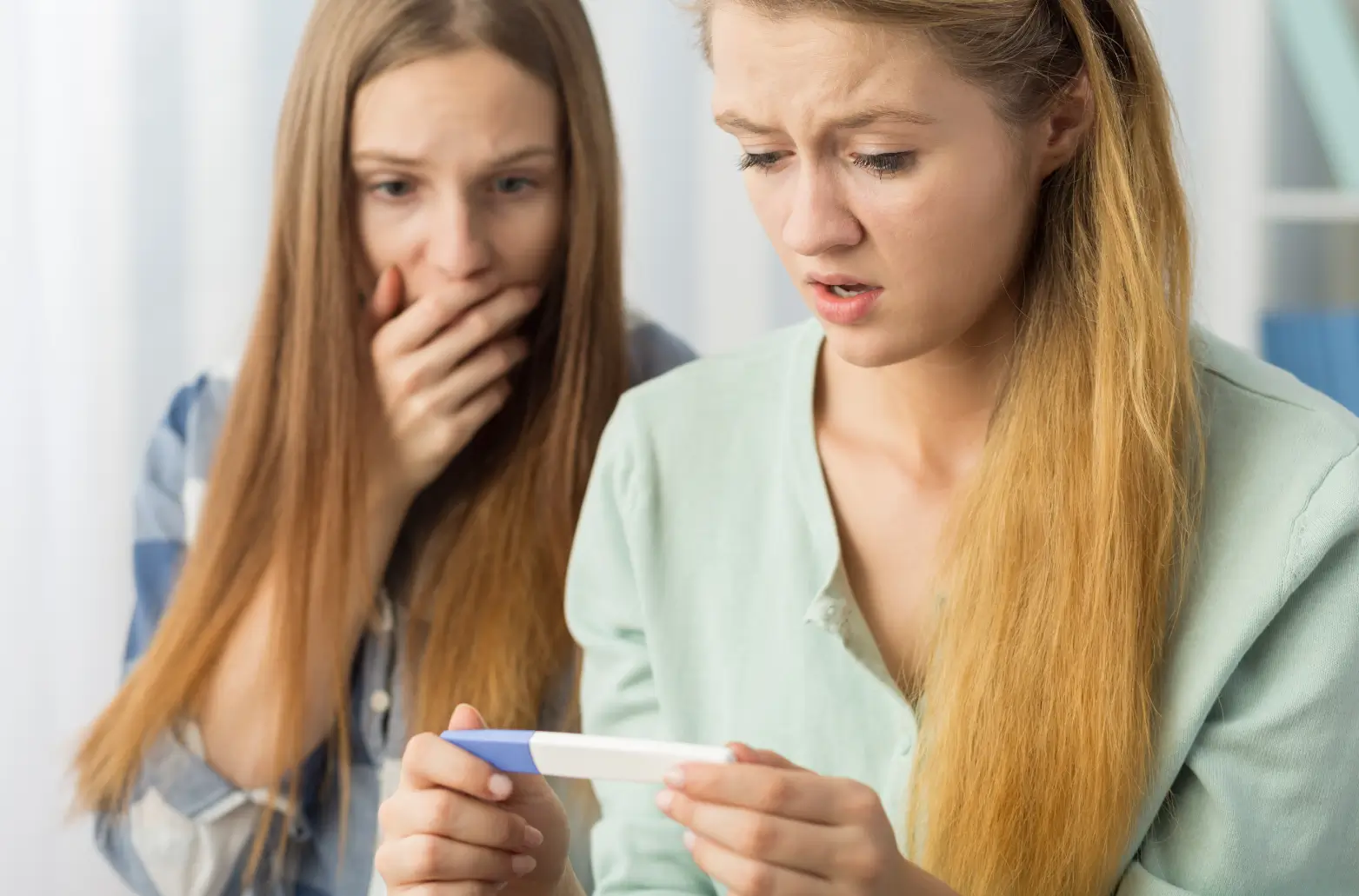 women shocked to see the result of her test