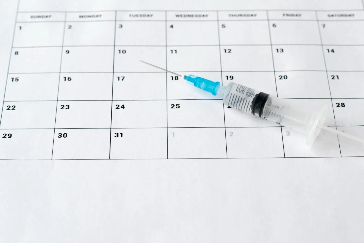 schedule of injection