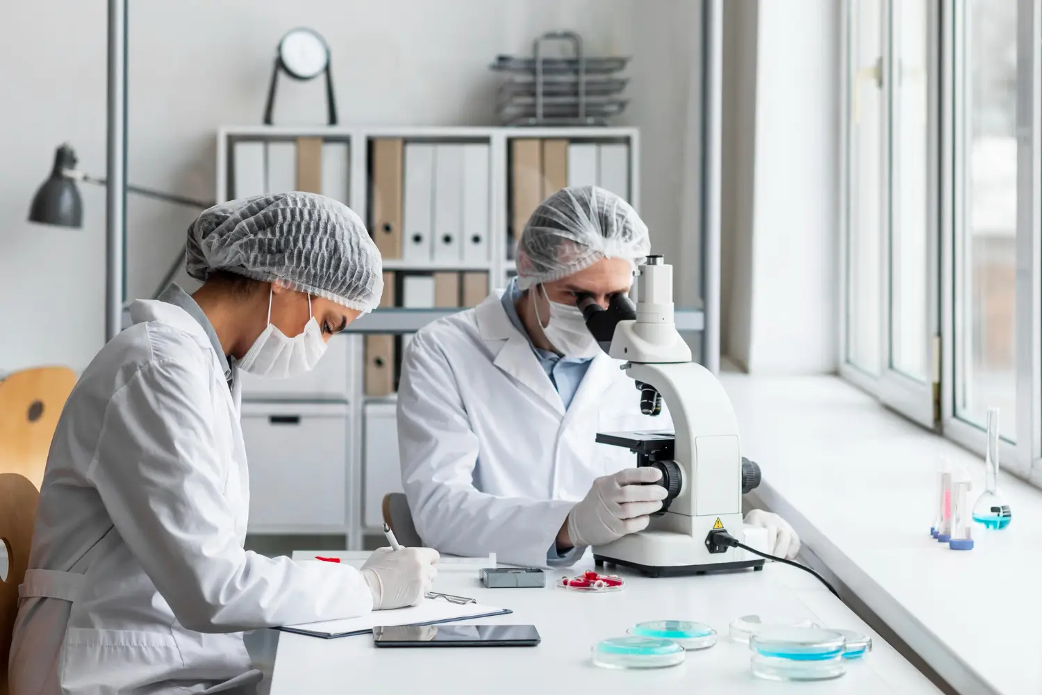 doctors working in the lab