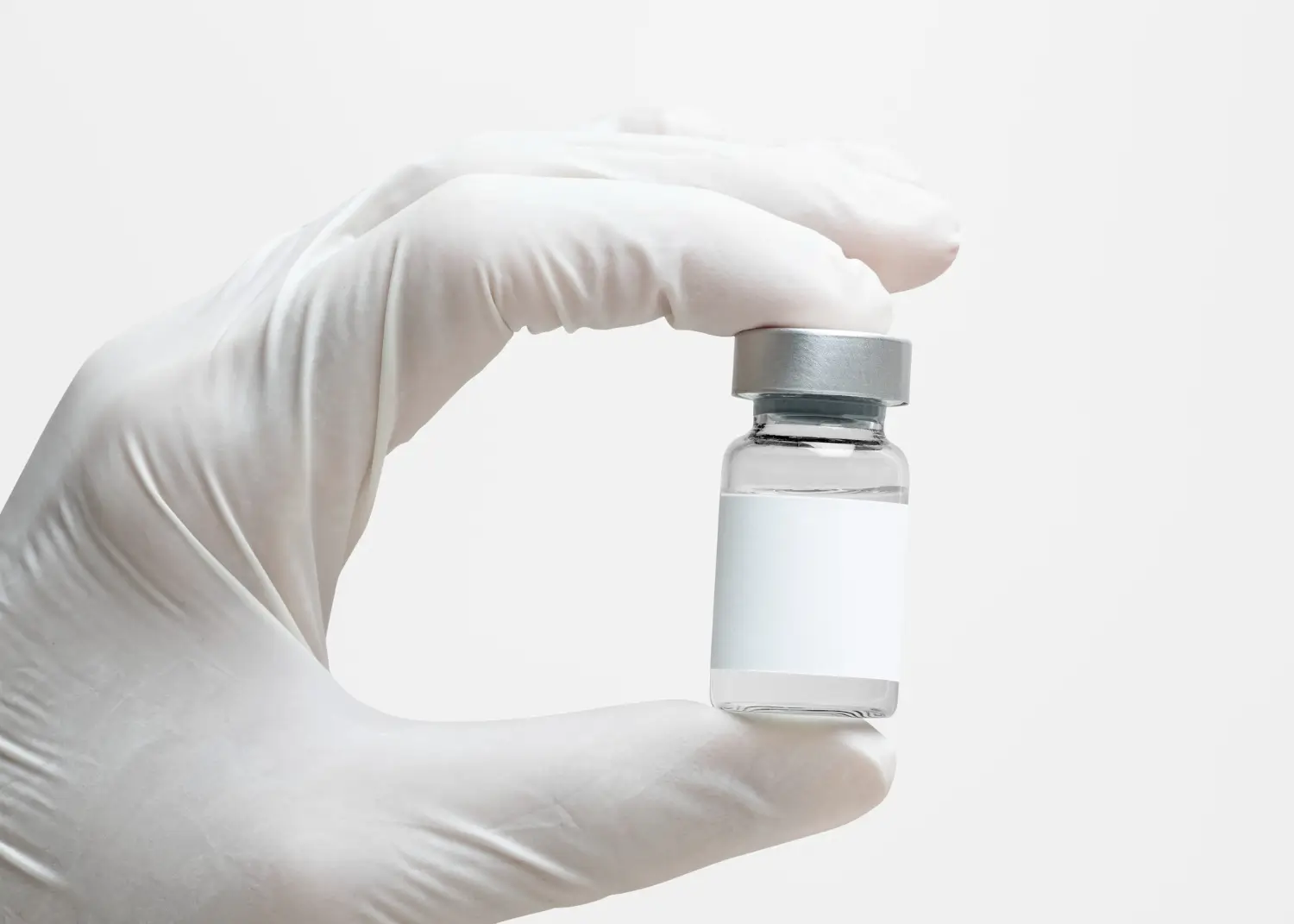 doctor presents the treatment vial before the procedure