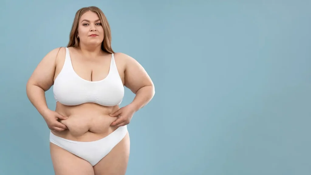 plus size body that she flaunts in her two piece