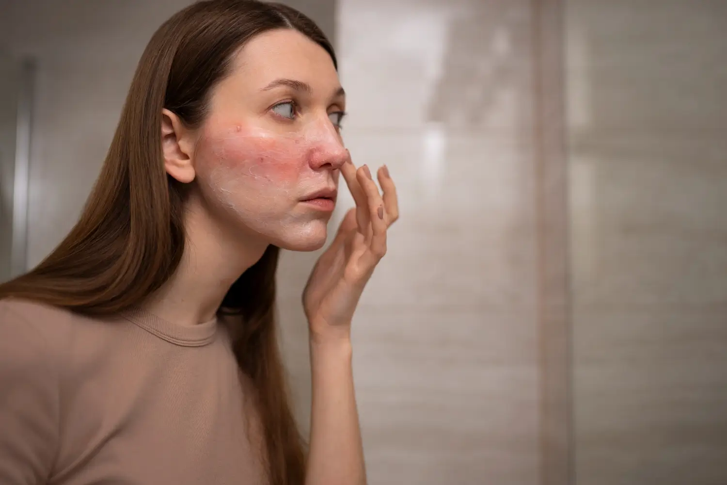 red cheeks