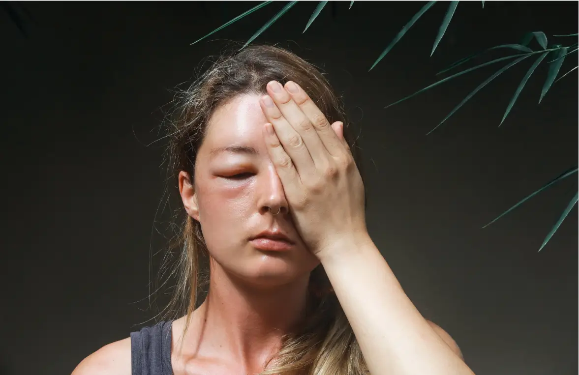 swollen eyes