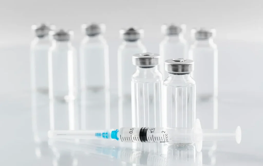 vials of treatment ready for the injection