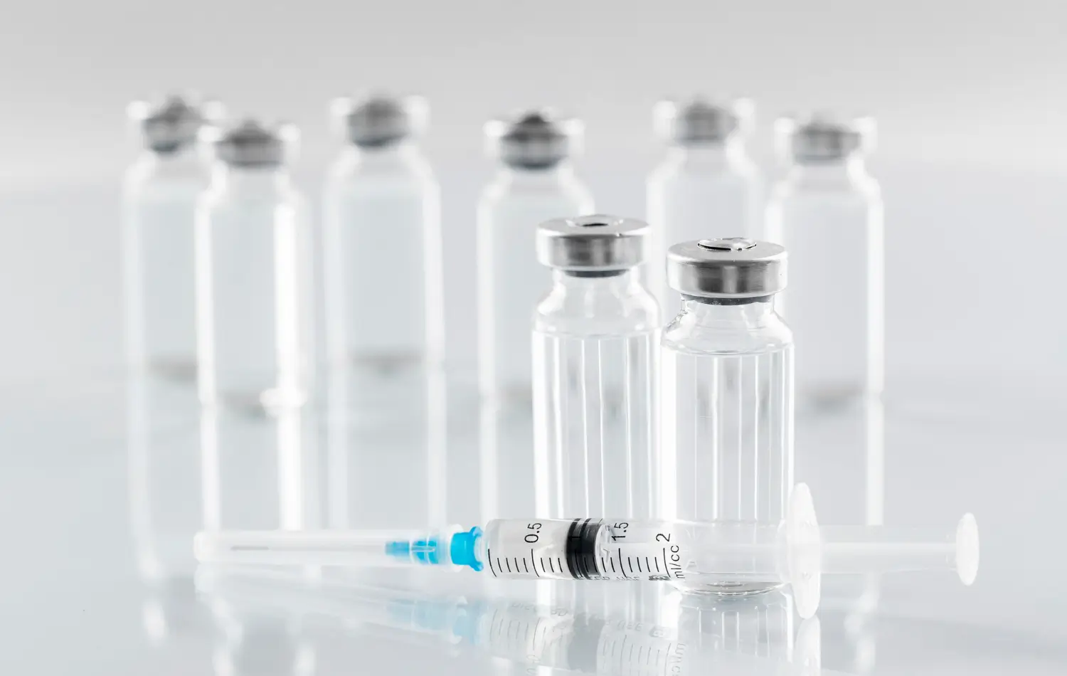 vials of treatment ready for the injection