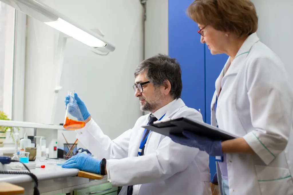 doctors examine the new treatment discovered