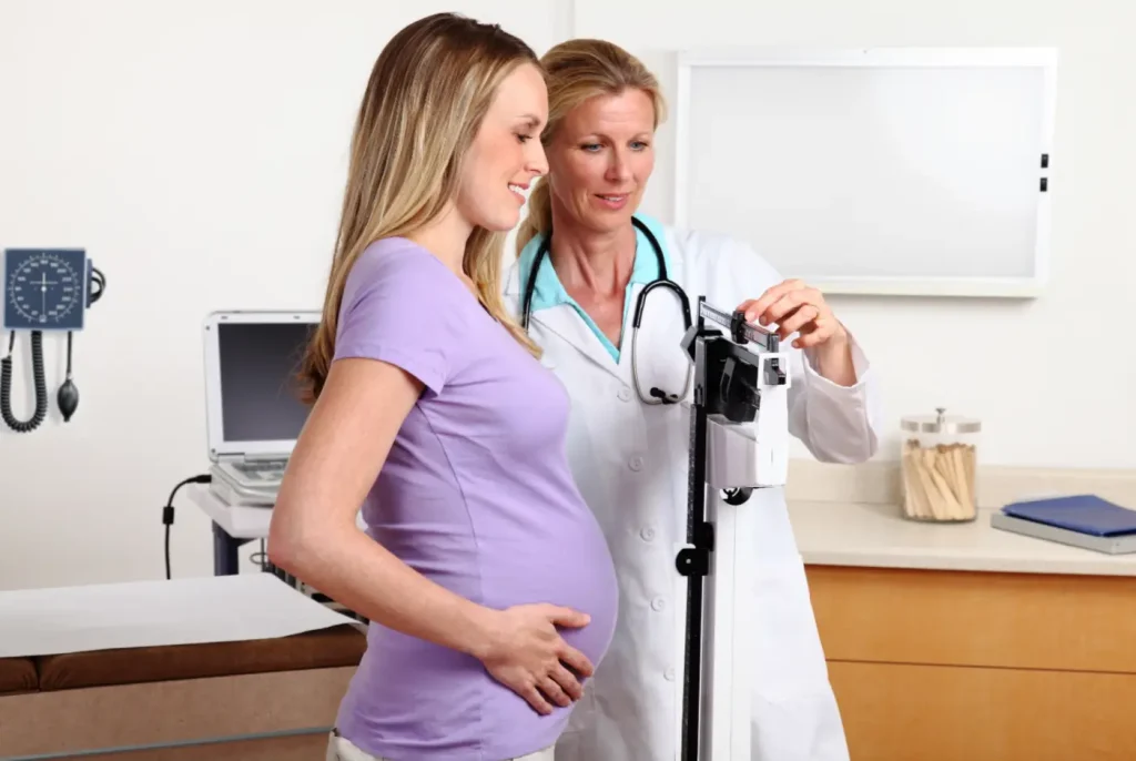 monitoring the weight while she's pregnant